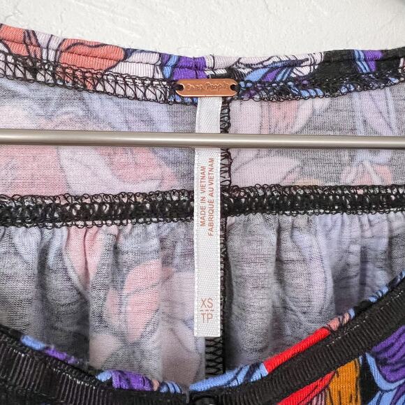 Free People Keepin' On Floral Blouse Extra Small - Picture 2 of 6